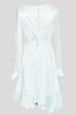 CHIFFON V-NECK LONG SLEEVE MINI DRESS - Barrus London